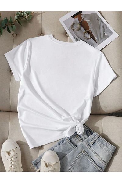 Medinenur Basic T-Shirt με στάμπα χαρακτήρων