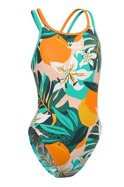 Mad Wave Costum de baie pentru fete Crossback Junior Anti-Chlor K7
