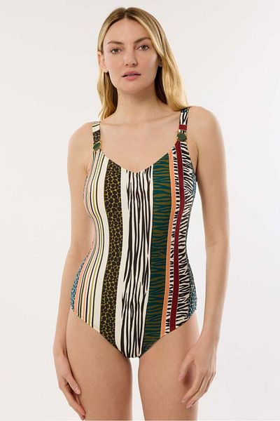 AYYILDIZ 9132 Green Coffee Recovery Swimsuit