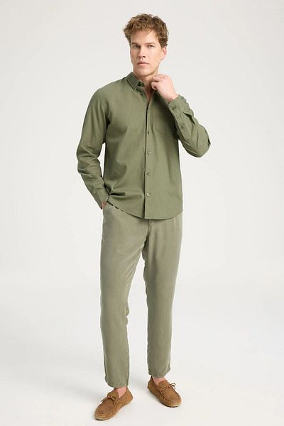 WRANGLER Olive Green Regular Fit Shirt - Regular Fit