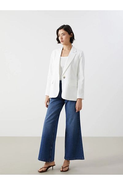 LC Waikiki Jachetă Blazer pentru femei din amestec de in