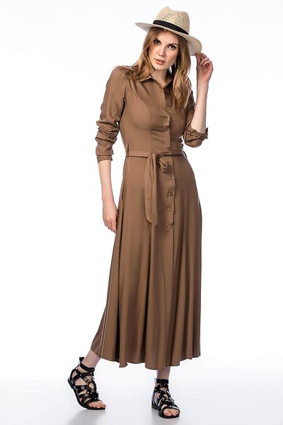 Pitti فستان بني حليبي نسائي 50994