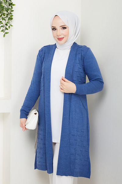 Pamuk Butik Women's Casual Cardigan with Pockets, Dusty Rose