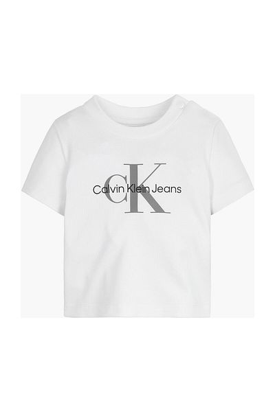 Calvin Klein Λευκό Unisex T-Shirt MONOGRAM SS T-SHIRT