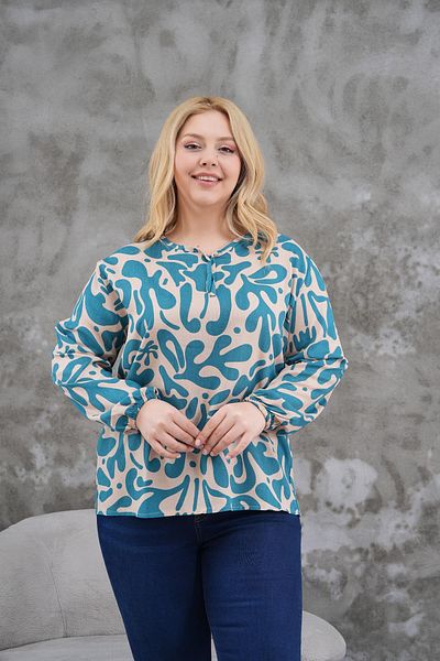 WestBound Women's Large Size Long Sleeve Summer Blouse |   Tunic |   Shirt
