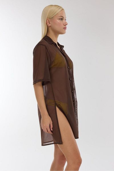 AYYILDIZ 3812 Brown Beach Dress