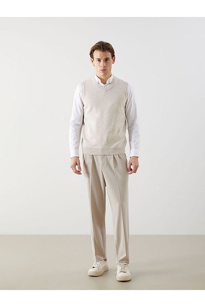 LC Waikiki Standard Mold V-Neck Men's Knitwear Sweater