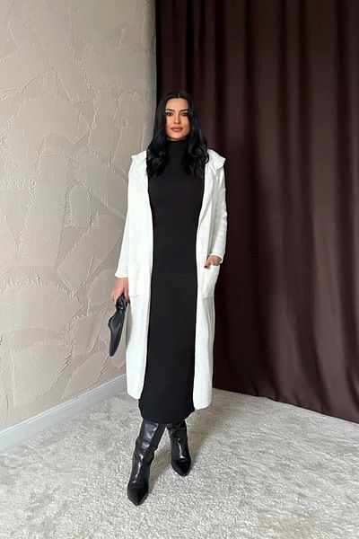 Silerra White Back Printed Cardigan