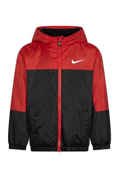 Nike Red Plain Children's Raincoat Coat with Fleece Inside 86K992-U10