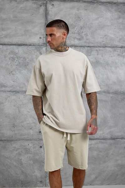 NOMARC Pantaloni scurți oversize spălați crem