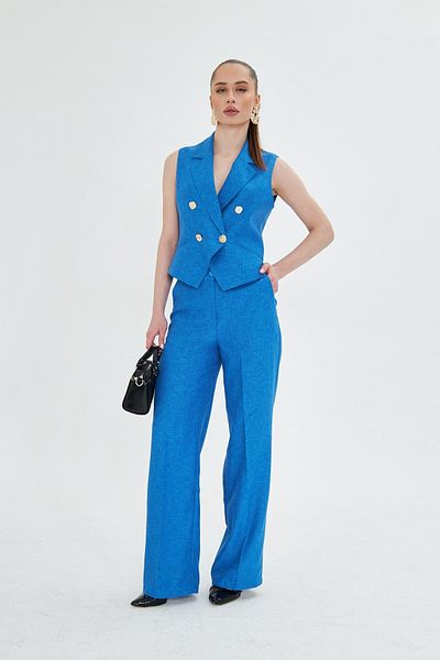 LOVELF Gold Buttoned Short Vest Suit Saks