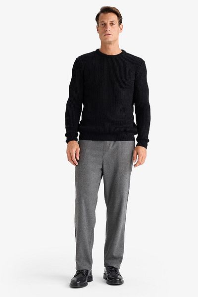 DeFacto Standard Fit Crew Neck Knitwear Sweater C8814Ax24Wn