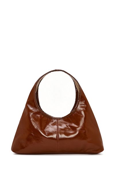 Derimod Women's Brown Mini Classic Leather Shoulder Bag 25Sbd 247618
