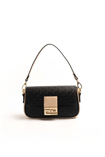 Silver Polo فضي وبولو أسود - حقيبة كتف نسائية S.nut SP1179