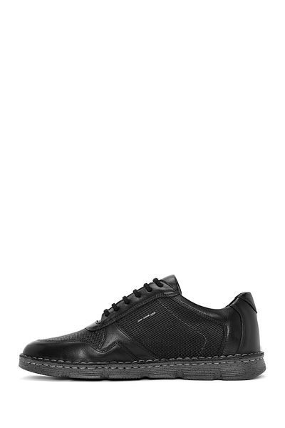 Derimod Men's Black Lace-Up Leather Comfort Shoes 25Sfd 711318