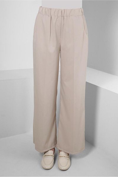 Alvina Pantaloni largi cu talie elastică 70554