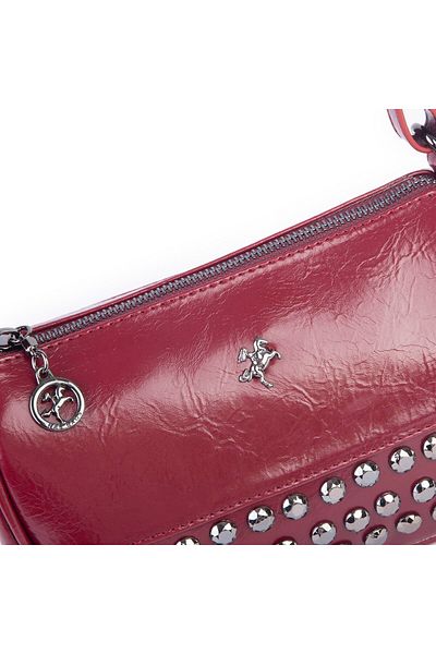 Nas Bag Vera Bag Nas Bag Mini Women's Stone Studded Shoulder and Cross Baguette Bag