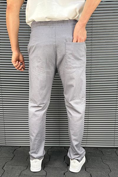 Trendyol Collection Gray Baggy Wide Leg Elastic Waist Comfortable Canvas Trousers Tmnss25Pl00043