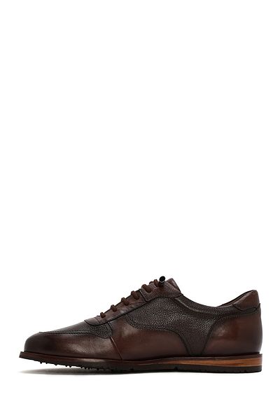 Derimod Men's Brown Lace-Up Leather Casual Shoes 25Sfd 603514