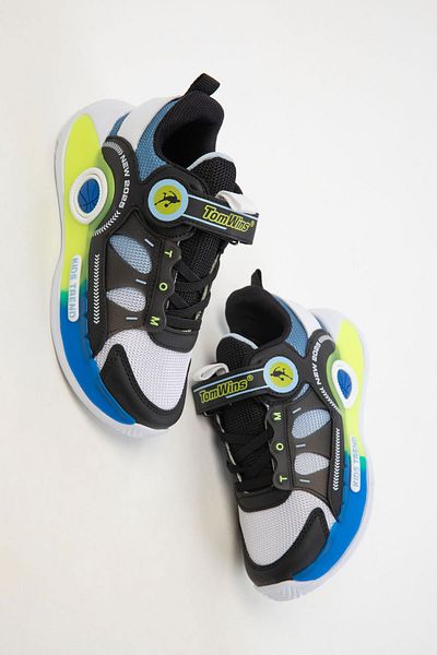 SOHO Schwarz-Eisgrün Kinder Sneaker 20507