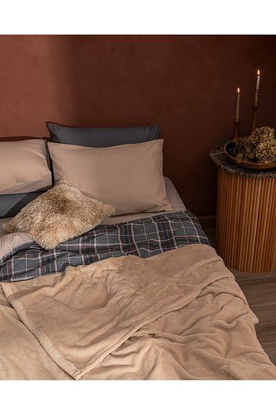 Madame Coco Genre Doppel-Bettbezug-Set - Beige
