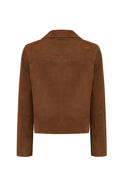 Derimod Jill Women's Brown Short Leather Jacket 25Sgd52981B
