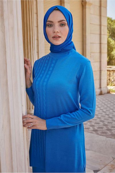 Alvina PANTALON DUBLU DETALIAT tricotat Costum tricotaj 43215
