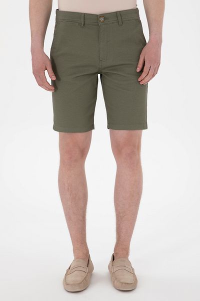 U.S. Polo Assn. شورت منسوج باللون الكاكي الداكن للرجال 50299172 -VR111
