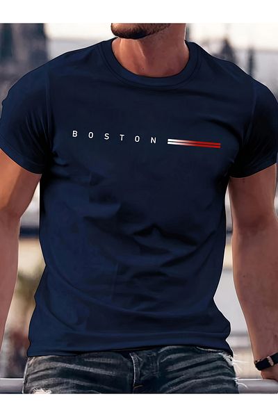 uyguntarz Tricou imprimat unisex Boston Design