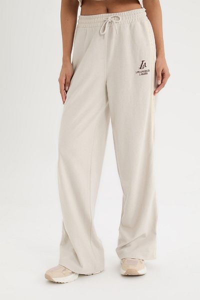 DeFacto Fit Nba Los Angeles Lakers Wide Leg Wide Leg Standard Length Pique Sportsman Pants D6120Ax25Sp