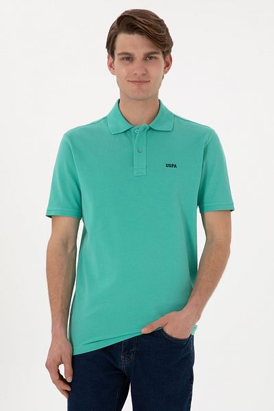 U.S. Polo Assn. تي شيرت رجالي بياقة بولو نعناع أساسي 50306007 -VR090