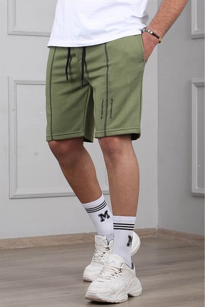 Madmext Khaki Capri-Shorts 4849