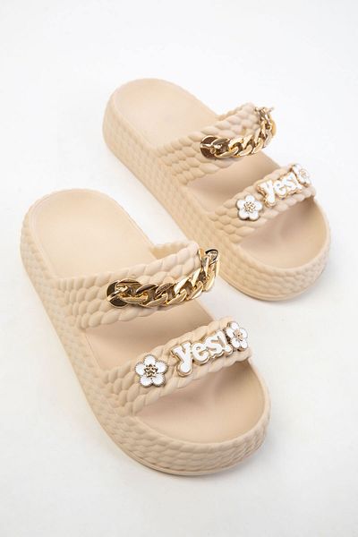 SOHO Beige Kinderhausschuhe 20576
