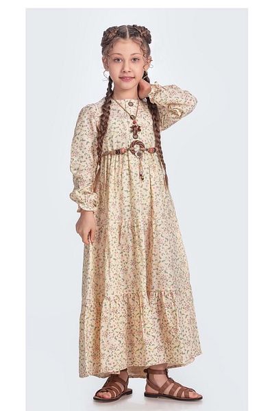 s.t. sebat tekstil Hijab Girl's Muslin Fabric Dress Sb705
