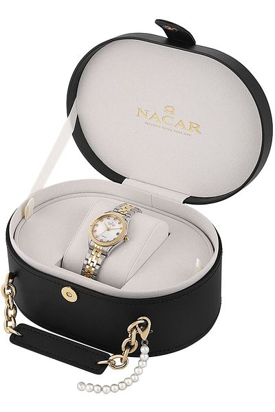 Nacar Sapphire Glass Silver - Gold Women's Wristwatch Nc34-39B763-Cwms