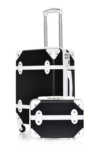 MORANO Morano Classic Vintage Design Luggage with Safety Lock and Spinner Wheels, Airplane Size and Handbag