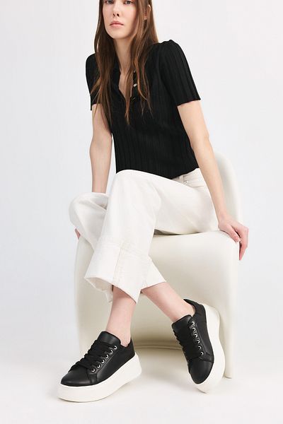 Yaya by Hotiç Μαύρα Γυναικεία Casual Παπούτσια 01AYY 299030 Α100