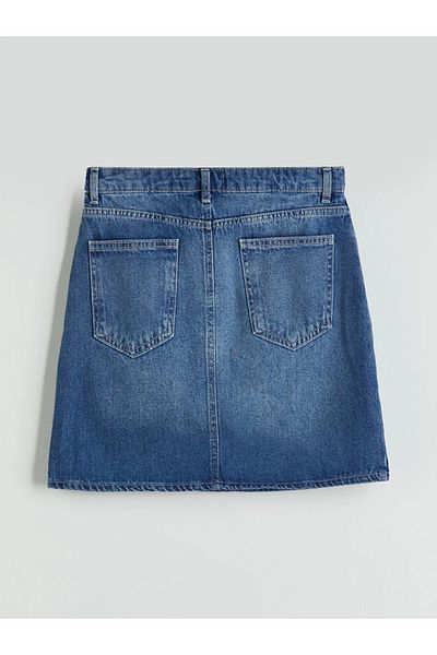 LC Waikiki Xside Blue Slim Fit Mini Jean Skirt t t