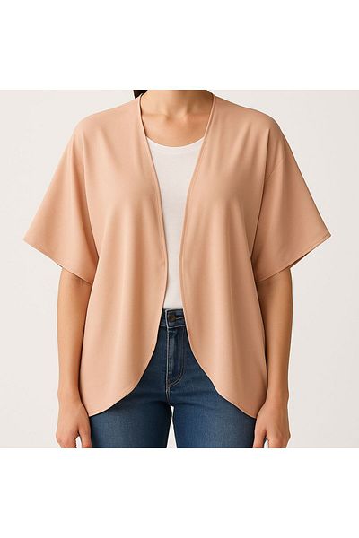 BUNCA Banca Summer Kimono Cardigan, Long Loose Beige Color Simple Elegant Cardigan For Women And Girls