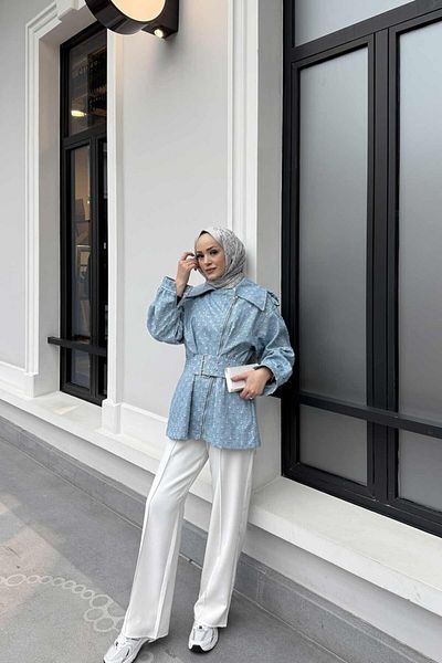 Melike Tatar قبعة جينز مطرزة من Gypee 32-3515