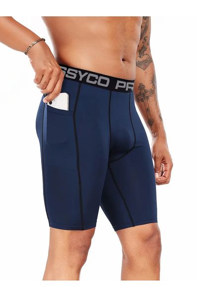 GHASSY CO. Ghassy Co. Men's Basketball Cycling Fitness Running Ultra Stretchy Knee Sports Leggings with Pockets