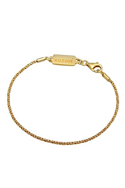 KUZZOI Pánsky náhrdelník so šnúrkou – skrútený, elegantný, oxidovaný striebro 925
