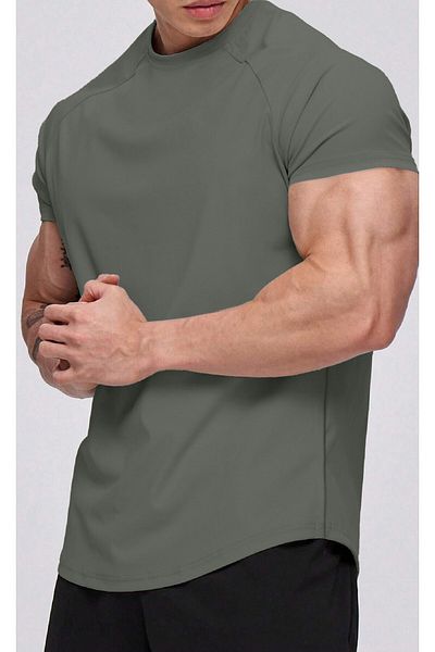 GHASSY CO. Ghassy Co. Men's Running Sports Reglan Oval Cut Jersey T-shirt