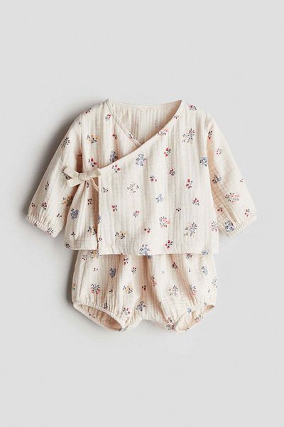 H&M 2-piece Wrapover Muslin Set
