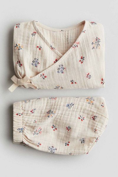 H&M 2-piece Wrapover Muslin Set
