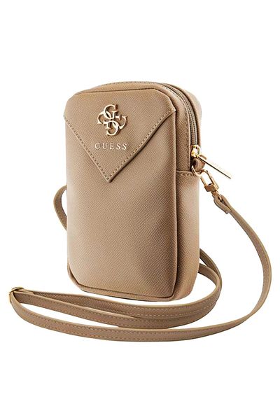 Guess Bag, Eco-leather, Zip Triangle 4g, Bej