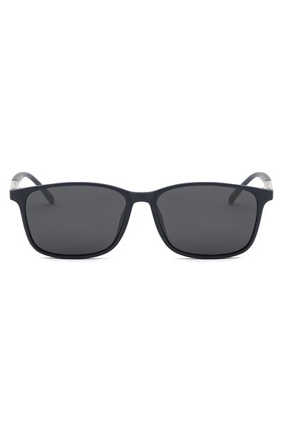 Angel Eyes Rectangle Design Navy Blue Frame Black Glass Polarized Men's Goggle Ce Certified
