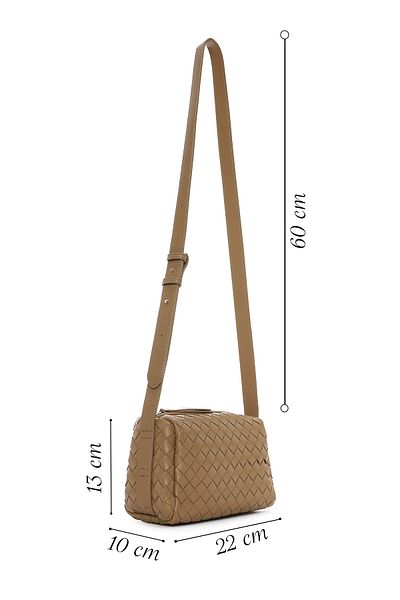 Derimod Women's Mink Braided Crossbody Bag 25Sbd293129