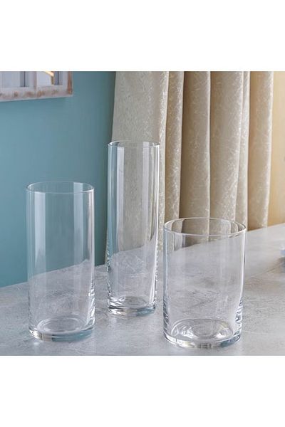 Home Box 3-piece Cube Vase Set Clear