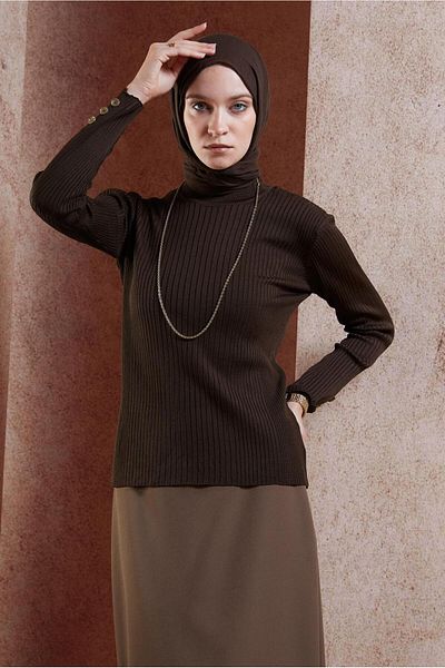 Alvina سترة تريكو مفصلة بأزرار 45005